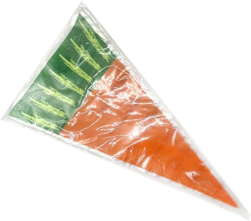 50pcs Carrot Shaped Candy Bags Creative Cone Cellophane Bags Easter Triangle Gift Bags with Twist Ties Translucent Gift Storage Packaging Bag for Holiday Birthday Baby Shower Wedding Party Decor