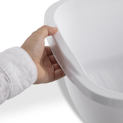 Tribello 2-Pack Dish Pans for Kitchen Sink, Heavy Duty Plastic Tub Dishpan, 12 Quarts (White)
