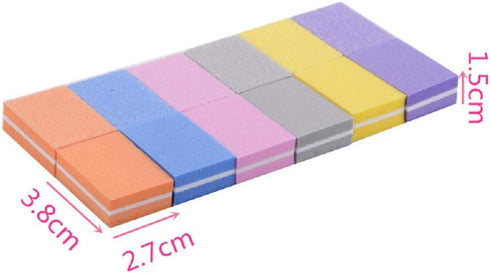 YIMART 20 Pcs Double-sided Mini Nail Buffer Block, Colorful Sponge Nail Polish Strips for Manicure