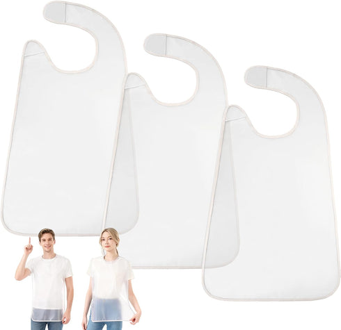 Adult Bibs, Waterproof Apron Bib for Women Men, Adult Bib Clothing Protector,