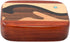 Handcrafted Pocket Pill Box - Standard Size in Padauk Wood with Elegant Wave Inlay
