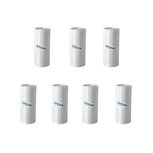 SUBEKYU Mini Trash Bags, 105 Count / 7 Rolls White Trash Bags for Mini Desktop Wastebasket of Various Sizes