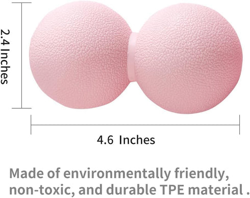Xensamy Double Lacrosse & Micro-Elastic Peanut Massage Ball - Myofascial Release Tool for Muscle, Back, Foot