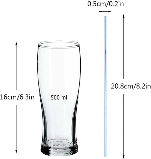 600pcs Flexible Plastic Drinking Straws, 8" Long, Stripes Multiple Colors for Juice, Milk, Tea, Cocktails, Parties,