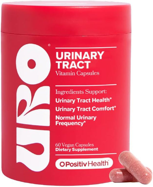 O Positiv URO Urinary Tract Health Supplement for Women, 60 Count, Vegan with Cranberry Extract, D-Mannose