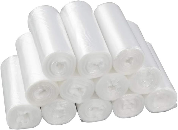 Pekky 1.5 Gallon Clear Trash Bags, Small Garbage Bag, 300 Counts