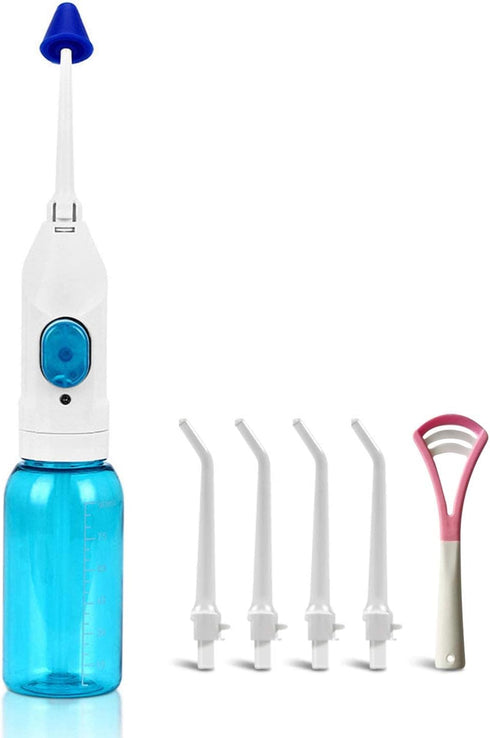 Portable Oral Irrigator Water Flosser - Dental Water Toothbrush with 5pcs Nozzles for Home Travel Hygiene