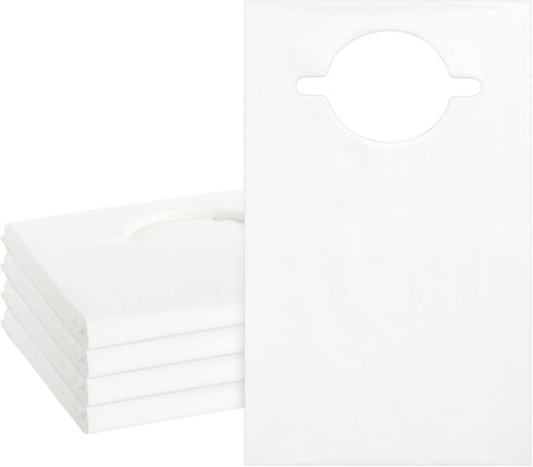 Wellbrite 15.5 23.6 Pack 100 Disposable Bibs for Adults - x in - White, of - Over-the-Head Design & Adult Disposable