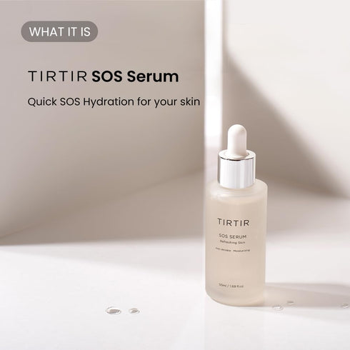 SOS Serum by TIRTIR - Radiant Glow Boosting Face Serum for Plumping, Anti Aging, and Hydrating Skin
