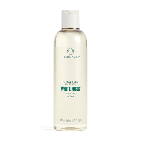 The Body Shop White Musk Shower Gel, Vegan, 250ml, Fresh Floral Cleanse