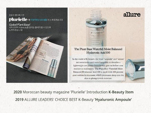 THE PLANT BASE Waterfall Moist Balanced Hyaluronic Acid Ampoule - 30ml / 1.01 Fl oz Korean Skincare