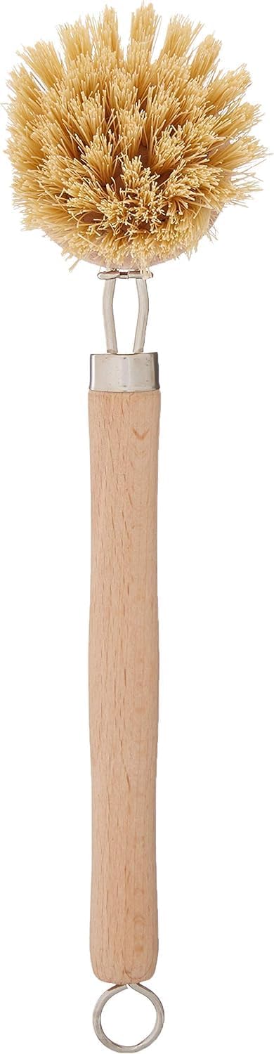 Fox Run 74906 Natural Dish Brush, Tampico Fiber Bristles, Brown, 9"