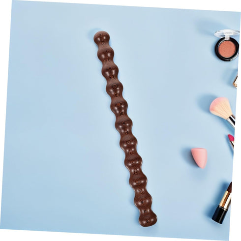 minkissy Wood Back Massager Stick Portable Gourd Shaped Muscle Roller for Neck and Shoulder Relief Solid Wood