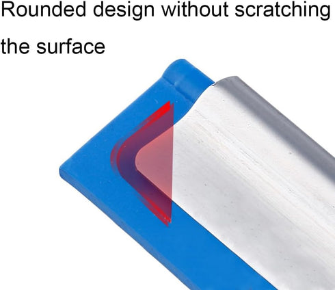 15cm 6in Blue Window Squeegee for Shower Glass Door, Mirrors, Tiles
