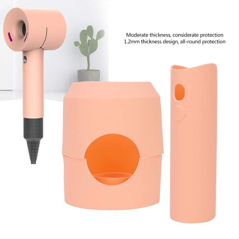 Protective Silicone Cover for Hair Dryer, Travel Protective Case Cover (Coral Orange)