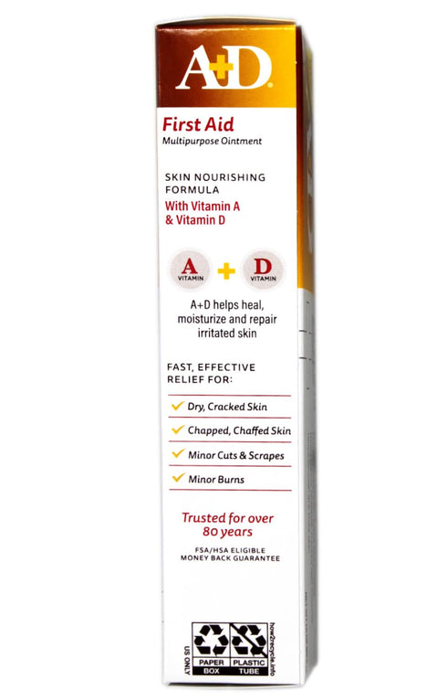A+D First Aid Ointment Skin Protectant with Vitamin A&D, 1.50 oz (Pack of 2)