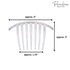 Parcelona Set of 2 Large 4" Celluloid Flexible Hair Combs, Clear, Made in France