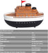 Thoughtalk 300ml 8-Hour Wood-Look Cartoon Boat Ornament Oil Diffusers with Capacity for Large Rooms, Auto Shut-Off