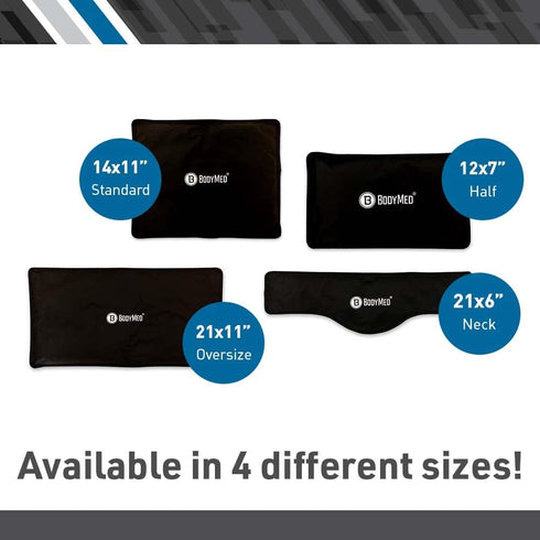 BodyMed Gel Cold Packs Black – Reusable Cold Therapy Ice Pack, Professional Fitness Cold Compress for Back, Shoulder,