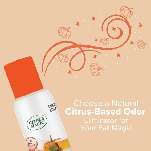 Citrus Magic Limited Edition Natural Odor Eliminating Air Freshener Spray, Cozy Pumpkin Chai, 3-Ounce (Pack of 3)