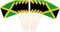 JAVD CYPS 100 Pcs Jamaica Flag Toothpick Flags, Mini Stick Cupcake Toppers for Party Decoration