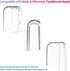 Toothbrush Travel Case Compatible with Philips Sonicare Electric Toothbrush & 6Pcs Reusable Head Covers (White)