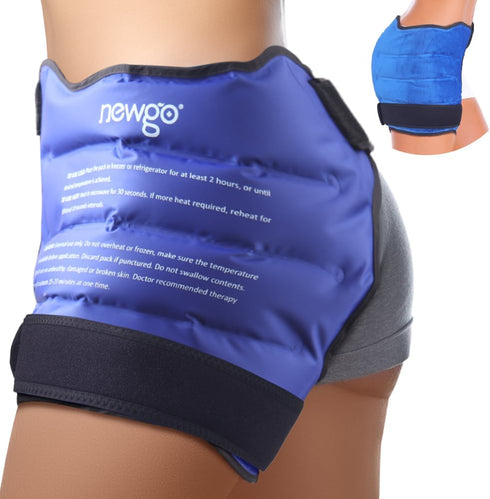 NEWGO Ice Pack for Hip Replacement Surgery - Gel Cold Pack for Hip Bursitis, Sciatica, Inflammation, Blue