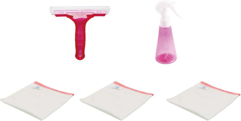 Small Squeegee, Spray Bottle, and Cloth Set for Cleaning Tools, Ideal for Small Hands Montessori Practical Life