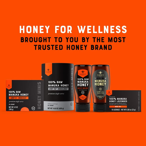 Lozenges 83+ Lozenges Immune 10-Count Pack Nate's Manuka Honey MGO | Soothing Throat with New Zealand Manuka Honey