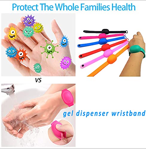 Kikiflower (3 Pack) Hand Sanitizer Bracelet for Kids and Adults, Wristband Hand Sanitizer Dispenser,Portable Travel