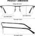 EYECEDAR Blue Light Blocking Reading Glasses for Men, 5 Pack, Metal Half Frame, Spring Hinges, Readers 1.50
