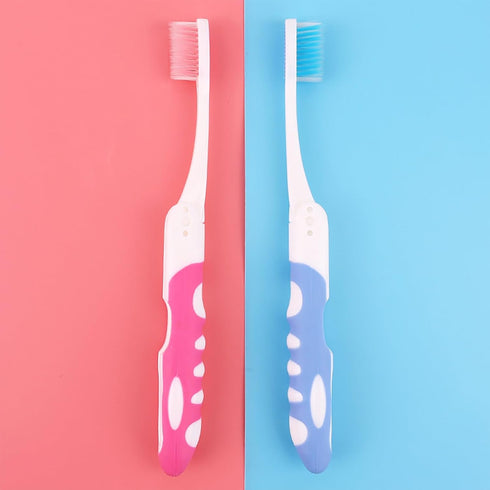 EasyHonor Travel Toothbrush Bulk, Folding Toothbrush with Medium Soft Bristles, for Hiking, Camping, Traveling, School