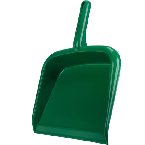 SPARTA Large Handheld Dustpan - Heavy-Duty Plastic Dustpan with Wide Lip for Countertops and Surfaces, Green