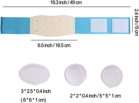 Paskyee Baby Umbilical Hernia Belt, Adjustable Belly Button Band for Infant Support, Blue