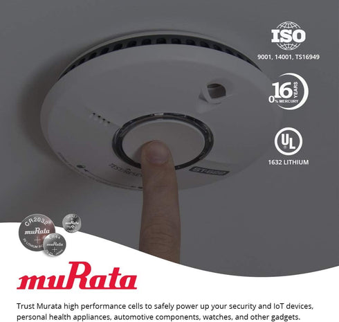 Murata CR2016 DL2016 ECR2016 3V (20 Battery Lithium Coin Cell Batteries)
