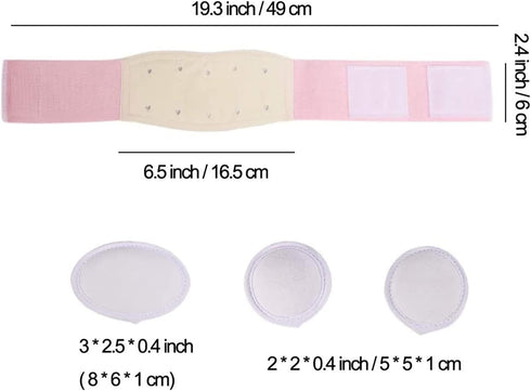 Paskyee Umbilical Hernia Belt Baby Belly Button Band, Adjustable Navel Belly Band for Newborns, Pink