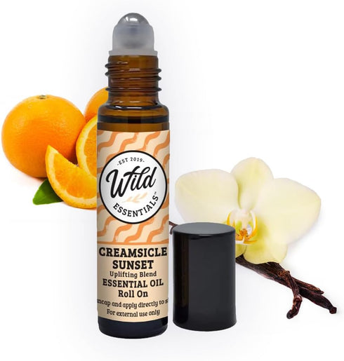 Wild Essentials Creamsicle Sunset Essential Oil Roll On, 10ml Uplifting, Mood Booster,