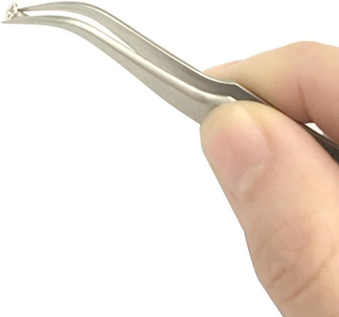 Professional Tweezers Set - FEITA Precision Tweezers with Travel Case - Silver 7Pcs