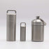 HRX Package Waterproof Stainless Steel Pill Case Keychain, Durable Small Pill Box for Men, Outdoor EDC Tool