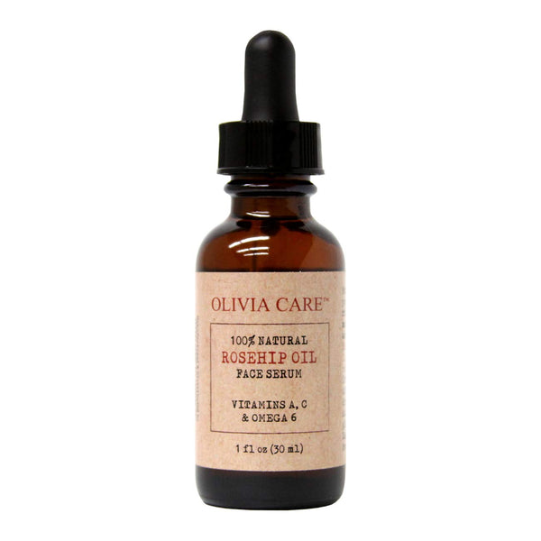 Rosehip Seed Oil Serum by Olivia Care, Natural Moisturizer for Face, Body & Skin, 1 OZ