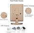 Tri-fold Lighted Vanity Makeup Mirror, 21 LEDs, 3x/2x/1x Magnification, Touch Screen, 180 Degree Rotation (Gold)