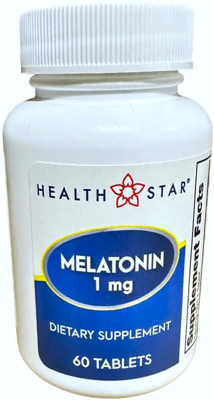GeriCare Melatonin 1mg Tablets Dietary Supplement, 60 Count (Pack of 1)