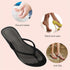 2 Pairs Pigskin Flip Flop Inserts, Anti-Slipping Cushion Insoles for Thong Pain Relief, Self Adhesive Arch Support