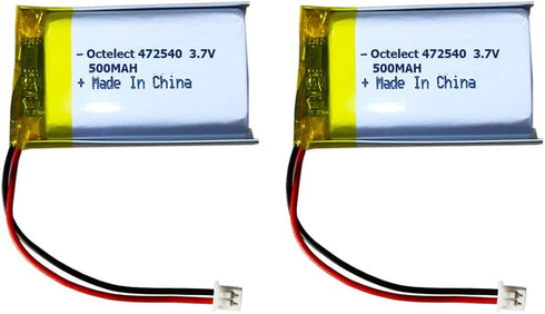 2PCS 472540 3.7V 500mAh Lipo Polymer Lithium Battery for Smart Digital Products