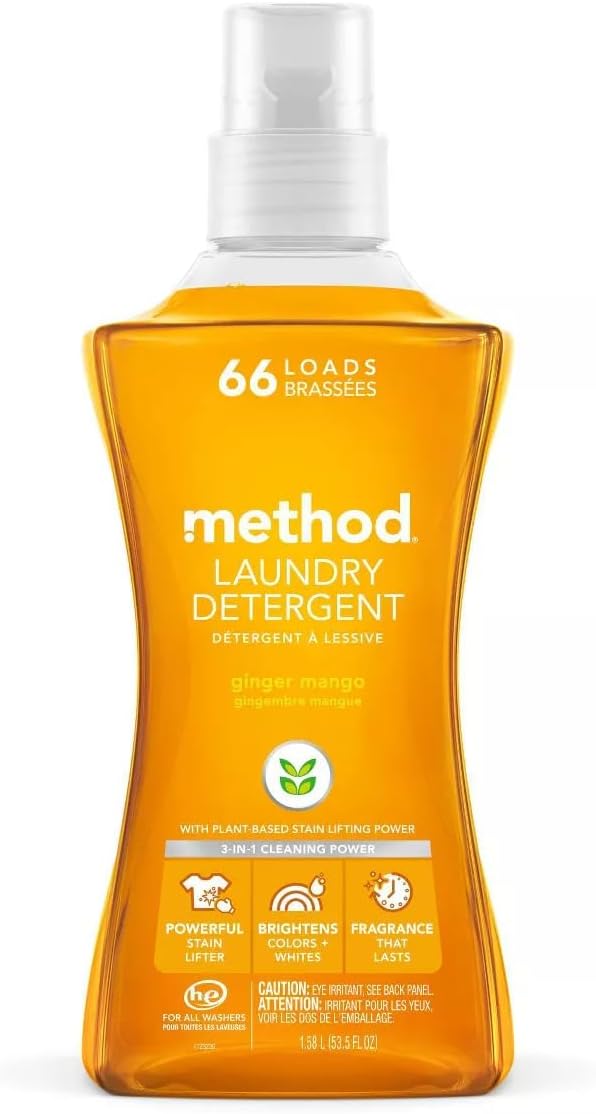 Method Ginger Mango Concentrated Liquid Laundry Detergent 66 Loads - 53.5 fl oz
