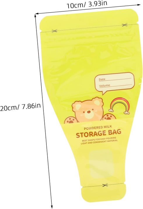Ipetboom 120pcs Baby Milk Powder Dispenser Travel Pouch - Disposable Pre-Sealed Formula Powder Bag - Leakproof Food