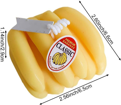 Luxylei Banana Shaped Scented Candle, Fruit Soy Wax Decorative Candle for Table, Aromatherapy Candles for Stress