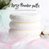Teenitor 4.13 Inch Ultra Soft Washable Large Round Velour Powder Puff for Body Loose Powder, 4 Pcs