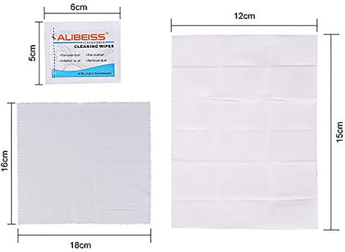 Surfaces,Pack 100 Pre-Moistened Lens Wipes ALIBEISS Screen Wipes for Glasses, Camera,Tablets, Smartphone, Screens