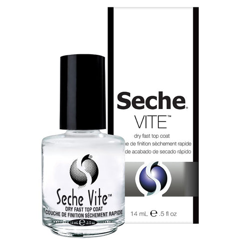 Seche Vite Dry Fast Top Coat Nail Polish, Quick Dry, Clear, 0.5 fl oz